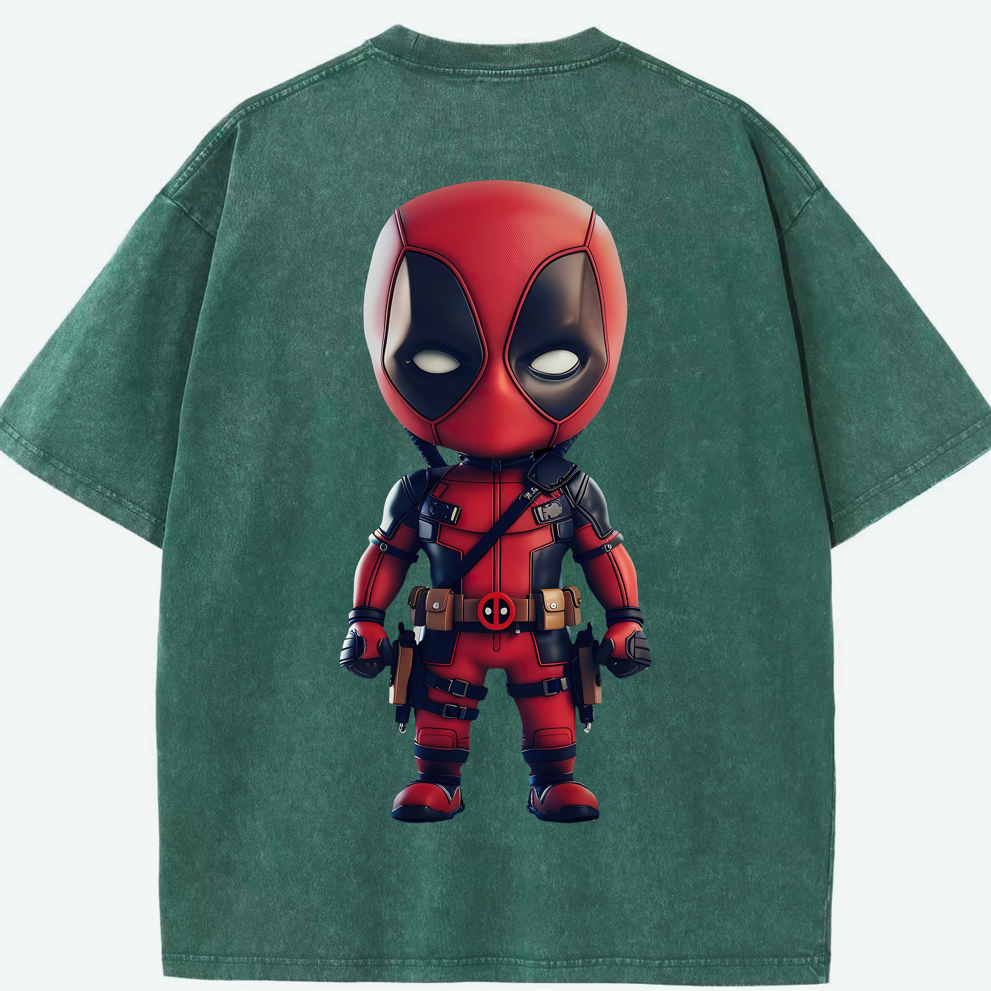 （画像用） Deadpool デッドプール 綿100% ヴィンテージ風 半袖Tシャツ（背面プリント）